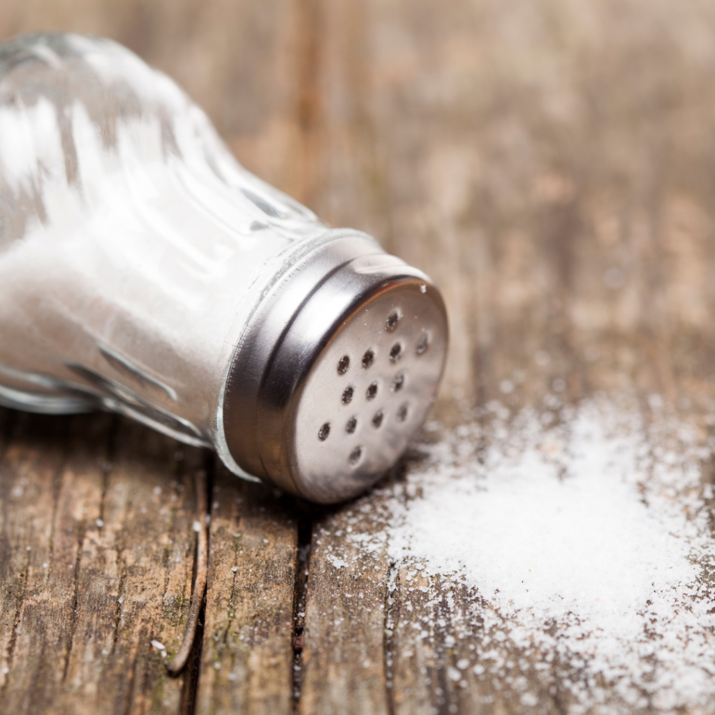 Salt to rid metallic taste