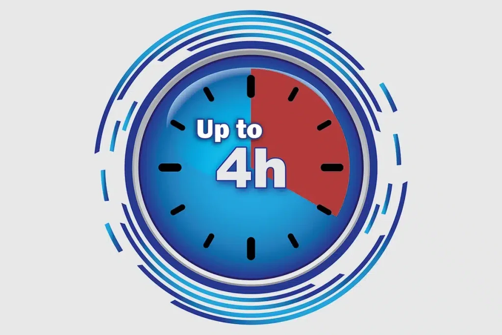 Up to 4 hours logo