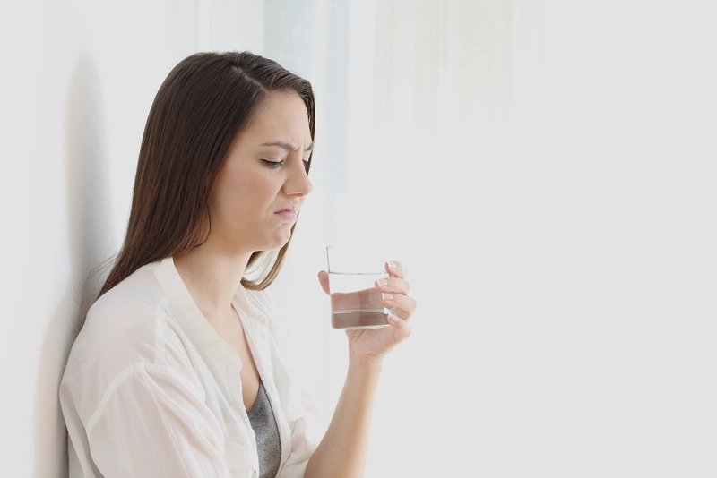 A woman experiencing metallic taste symptoms, one of the most common Side effects of Paxlovid. 