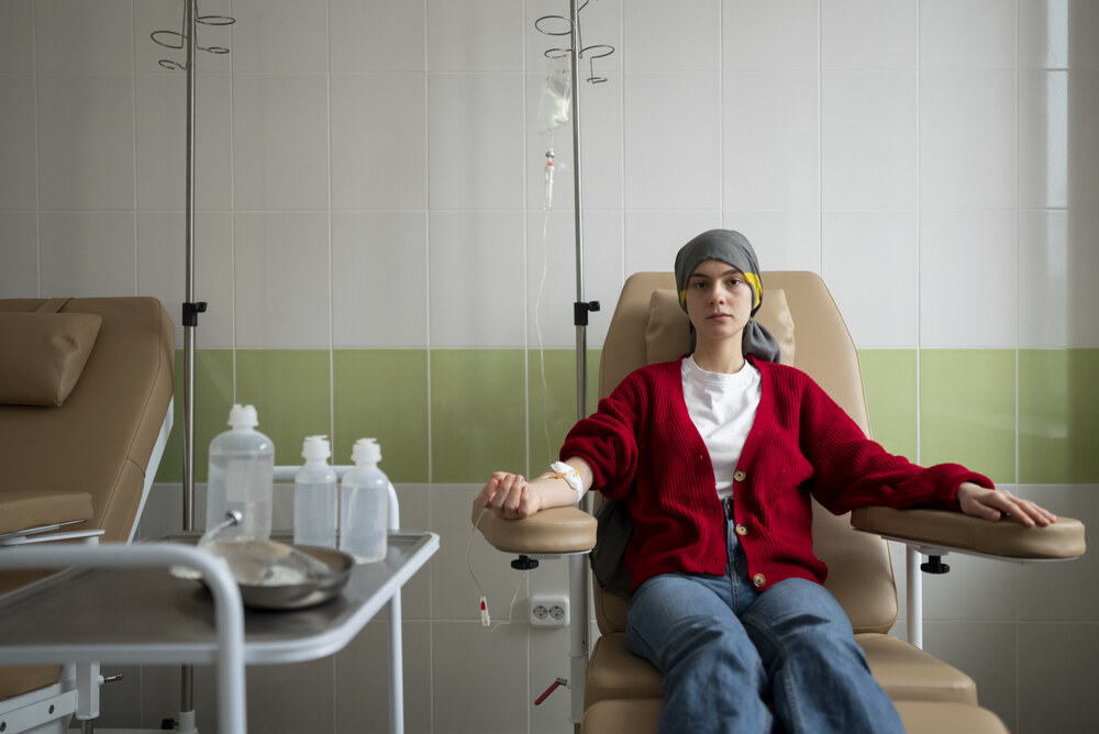 A patient suffering from metallic taste and cancer undergoing treatment.