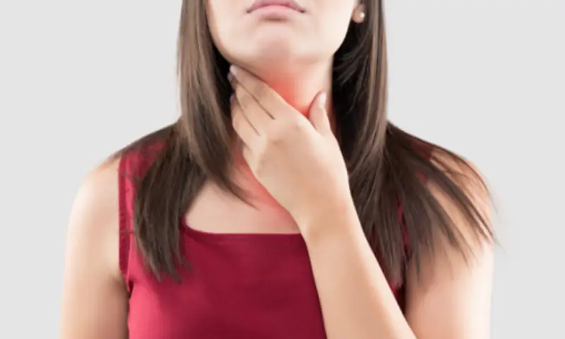 A woman with GERD experiencing a bitter taste in mouth.